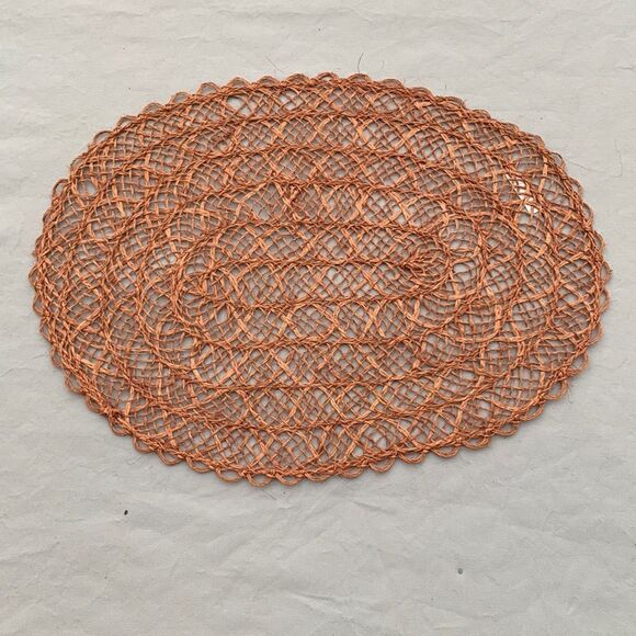 Vintage Oval Woven Wicker Rattan Straw Placemats‎ Farmhouse Boho Set of 2 - Picture 2 of 5